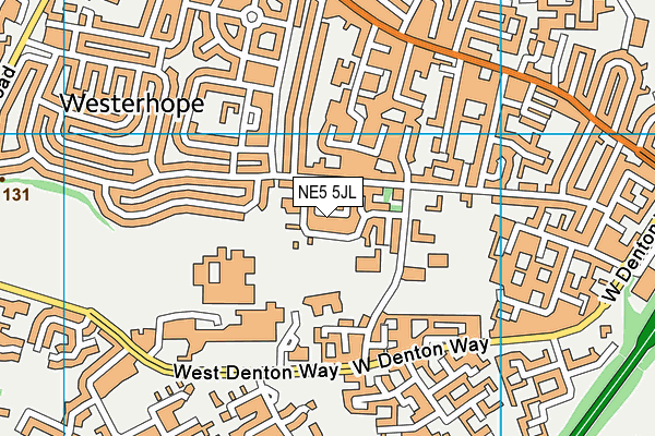NE5 5JL map - OS VectorMap District (Ordnance Survey) NE5 5JL map - OS VectorMap District (Ordnance Survey)