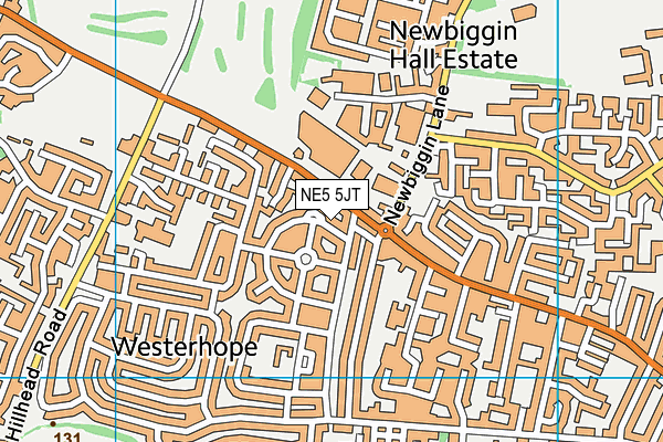 NE5 5JT map - OS VectorMap District (Ordnance Survey) NE5 5JT map - OS VectorMap District (Ordnance Survey)