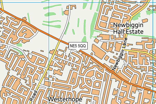 NE5 5QQ map - OS VectorMap District (Ordnance Survey) NE5 5QQ map - OS VectorMap District (Ordnance Survey)