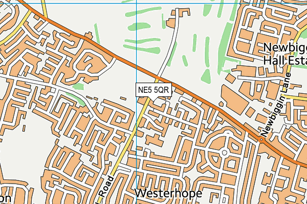 NE5 5QR map - OS VectorMap District (Ordnance Survey) NE5 5QR map - OS VectorMap District (Ordnance Survey)