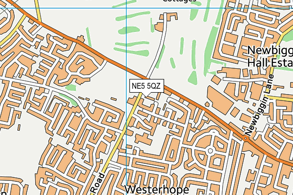 NE5 5QZ map - OS VectorMap District (Ordnance Survey) NE5 5QZ map - OS VectorMap District (Ordnance Survey)