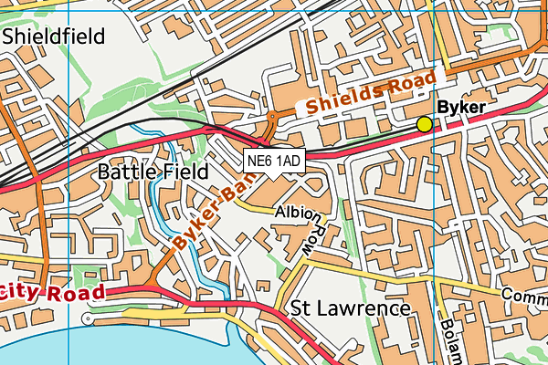 NE6 1AD map - OS VectorMap District (Ordnance Survey) NE6 1AD map - OS VectorMap District (Ordnance Survey)