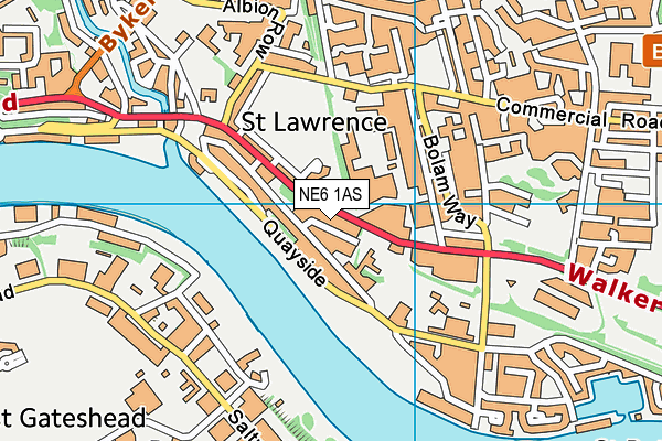 NE6 1AS map - OS VectorMap District (Ordnance Survey) NE6 1AS map - OS VectorMap District (Ordnance Survey)
