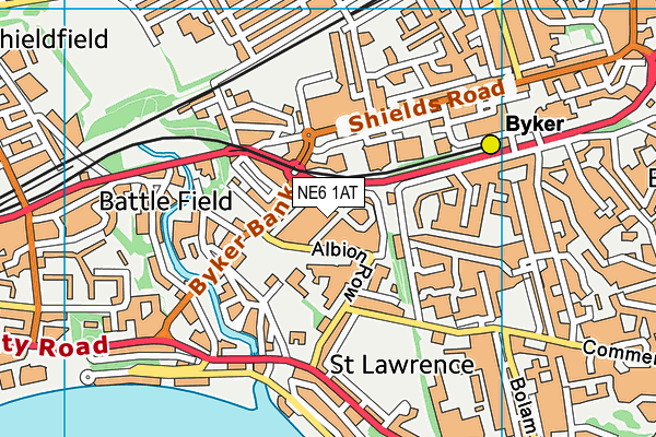NE6 1AT map - OS VectorMap District (Ordnance Survey) NE6 1AT map - OS VectorMap District (Ordnance Survey)