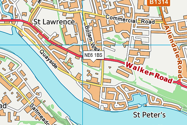 NE6 1BS map - OS VectorMap District (Ordnance Survey) NE6 1BS map - OS VectorMap District (Ordnance Survey)