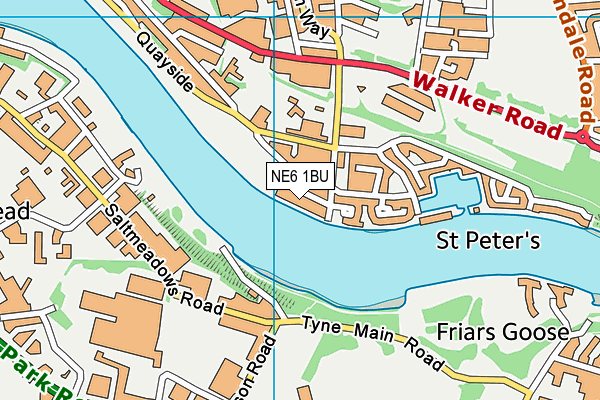 NE6 1BU map - OS VectorMap District (Ordnance Survey) NE6 1BU map - OS VectorMap District (Ordnance Survey)