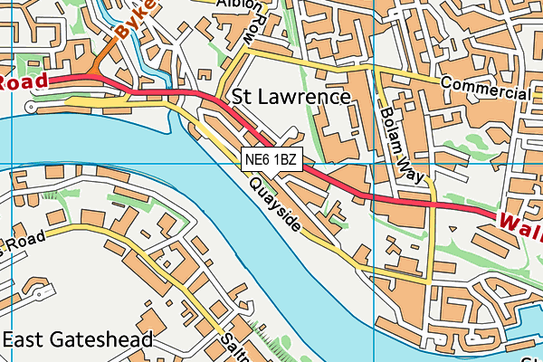NE6 1BZ map - OS VectorMap District (Ordnance Survey) NE6 1BZ map - OS VectorMap District (Ordnance Survey)