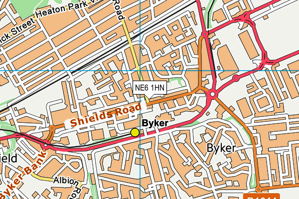 NE6 1HN map - OS VectorMap District (Ordnance Survey) NE6 1HN map - OS VectorMap District (Ordnance Survey)