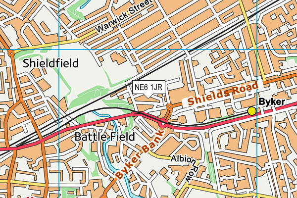 NE6 1JR map - OS VectorMap District (Ordnance Survey) NE6 1JR map - OS VectorMap District (Ordnance Survey)
