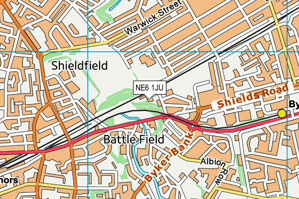 NE6 1JU map - OS VectorMap District (Ordnance Survey) NE6 1JU map - OS VectorMap District (Ordnance Survey)