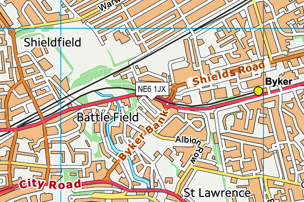 NE6 1JX map - OS VectorMap District (Ordnance Survey) NE6 1JX map - OS VectorMap District (Ordnance Survey)