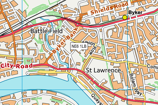 NE6 1LB map - OS VectorMap District (Ordnance Survey) NE6 1LB map - OS VectorMap District (Ordnance Survey)