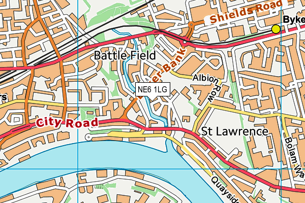 NE6 1LG map - OS VectorMap District (Ordnance Survey) NE6 1LG map - OS VectorMap District (Ordnance Survey)