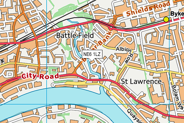 NE6 1LZ map - OS VectorMap District (Ordnance Survey) NE6 1LZ map - OS VectorMap District (Ordnance Survey)