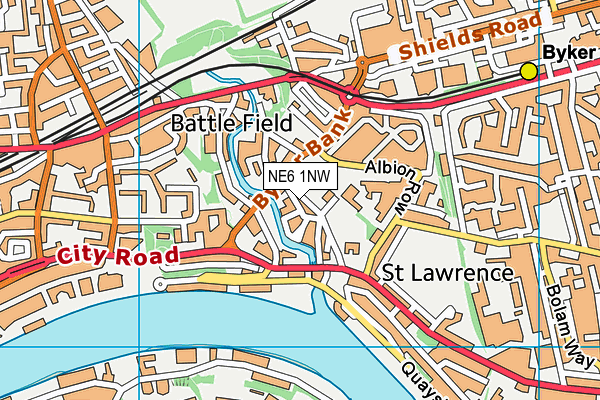 NE6 1NW map - OS VectorMap District (Ordnance Survey) NE6 1NW map - OS VectorMap District (Ordnance Survey)