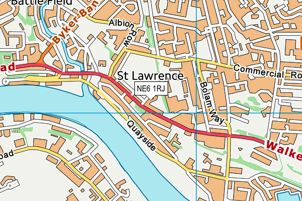 NE6 1RJ map - OS VectorMap District (Ordnance Survey) NE6 1RJ map - OS VectorMap District (Ordnance Survey)