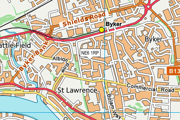 NE6 1RP map - OS VectorMap District (Ordnance Survey) NE6 1RP map - OS VectorMap District (Ordnance Survey)