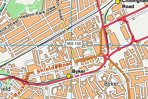 NE6 1SD map - OS VectorMap District (Ordnance Survey) NE6 1SD map - OS VectorMap District (Ordnance Survey)