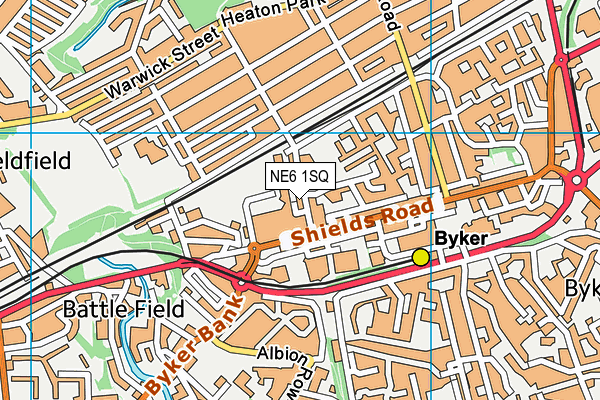 NE6 1SQ map - OS VectorMap District (Ordnance Survey) NE6 1SQ map - OS VectorMap District (Ordnance Survey)