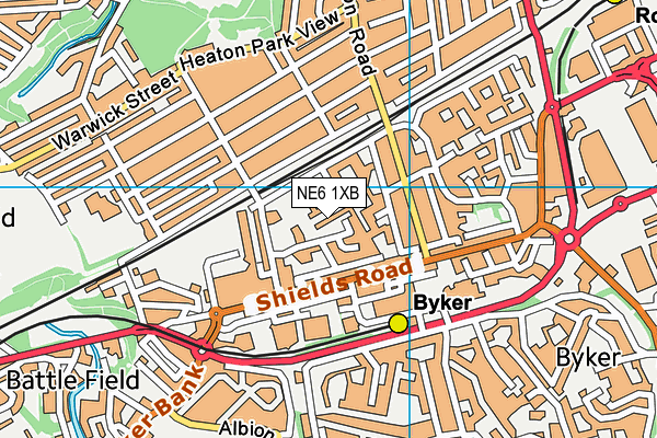 NE6 1XB map - OS VectorMap District (Ordnance Survey) NE6 1XB map - OS VectorMap District (Ordnance Survey)
