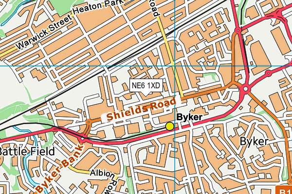 NE6 1XD map - OS VectorMap District (Ordnance Survey) NE6 1XD map - OS VectorMap District (Ordnance Survey)