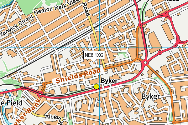 NE6 1XG map - OS VectorMap District (Ordnance Survey) NE6 1XG map - OS VectorMap District (Ordnance Survey)