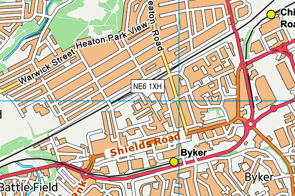 NE6 1XH map - OS VectorMap District (Ordnance Survey) NE6 1XH map - OS VectorMap District (Ordnance Survey)