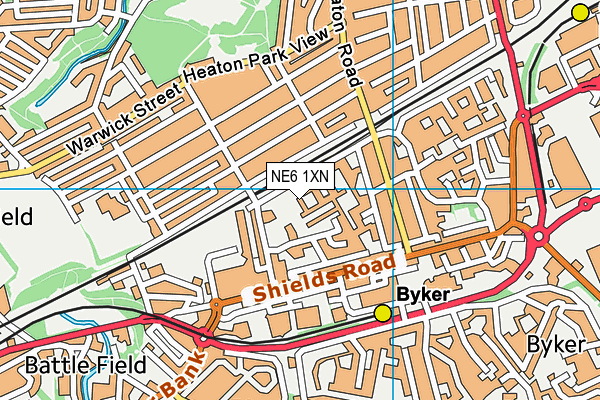 NE6 1XN map - OS VectorMap District (Ordnance Survey) NE6 1XN map - OS VectorMap District (Ordnance Survey)