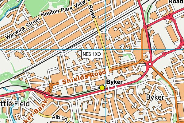 NE6 1XQ map - OS VectorMap District (Ordnance Survey) NE6 1XQ map - OS VectorMap District (Ordnance Survey)