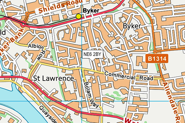 NE6 2BY map - OS VectorMap District (Ordnance Survey) NE6 2BY map - OS VectorMap District (Ordnance Survey)