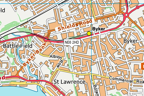 NE6 2HD map - OS VectorMap District (Ordnance Survey) NE6 2HD map - OS VectorMap District (Ordnance Survey)