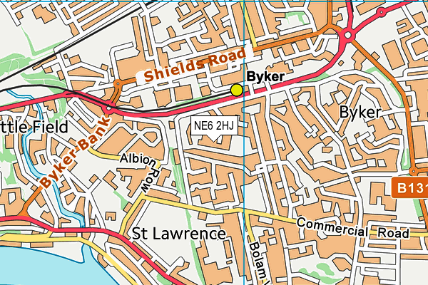 NE6 2HJ map - OS VectorMap District (Ordnance Survey) NE6 2HJ map - OS VectorMap District (Ordnance Survey)