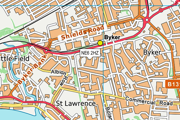 NE6 2HZ map - OS VectorMap District (Ordnance Survey) NE6 2HZ map - OS VectorMap District (Ordnance Survey)