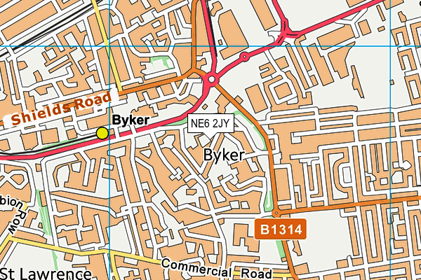 NE6 2JY map - OS VectorMap District (Ordnance Survey) NE6 2JY map - OS VectorMap District (Ordnance Survey)
