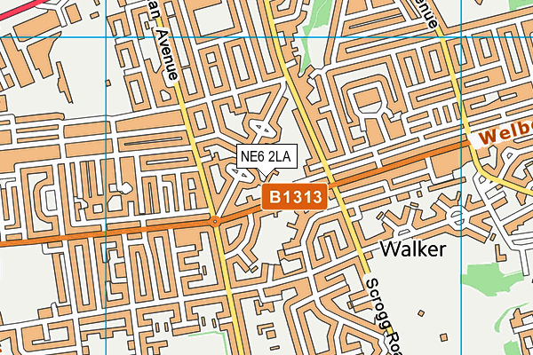 NE6 2LA map - OS VectorMap District (Ordnance Survey) NE6 2LA map - OS VectorMap District (Ordnance Survey)