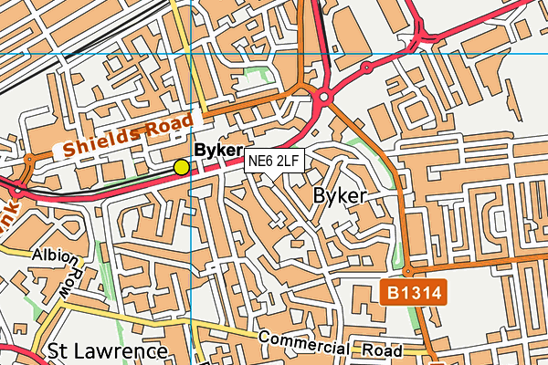 NE6 2LF map - OS VectorMap District (Ordnance Survey) NE6 2LF map - OS VectorMap District (Ordnance Survey)