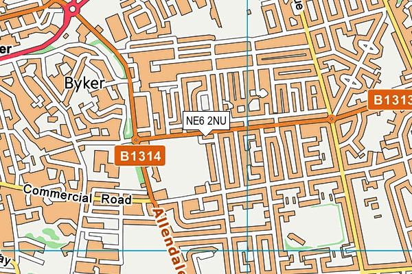 NE6 2NU map - OS VectorMap District (Ordnance Survey) NE6 2NU map - OS VectorMap District (Ordnance Survey)