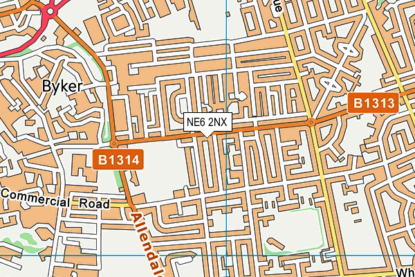 NE6 2NX map - OS VectorMap District (Ordnance Survey) NE6 2NX map - OS VectorMap District (Ordnance Survey)