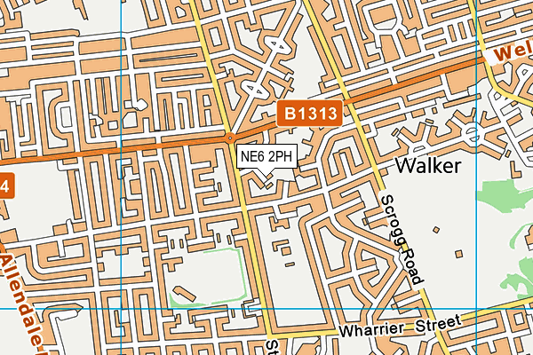 NE6 2PH map - OS VectorMap District (Ordnance Survey) NE6 2PH map - OS VectorMap District (Ordnance Survey)