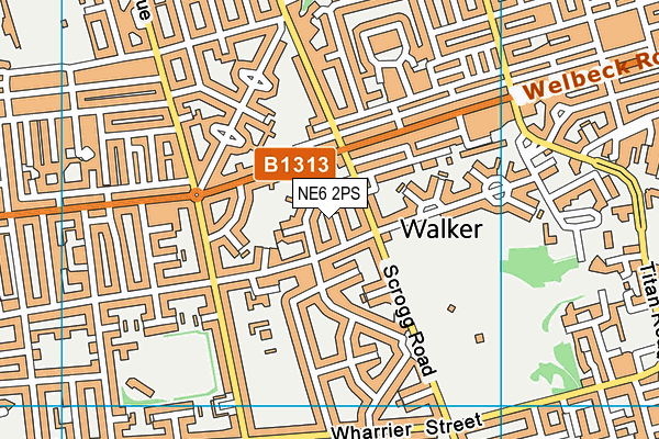 NE6 2PS map - OS VectorMap District (Ordnance Survey) NE6 2PS map - OS VectorMap District (Ordnance Survey)