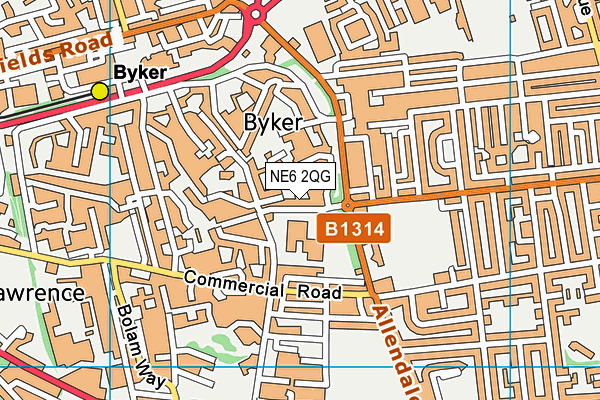 NE6 2QG map - OS VectorMap District (Ordnance Survey) NE6 2QG map - OS VectorMap District (Ordnance Survey)