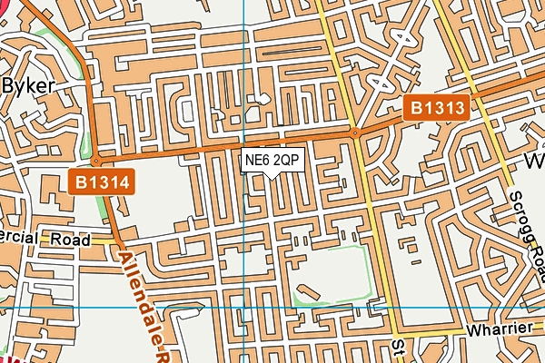 NE6 2QP map - OS VectorMap District (Ordnance Survey) NE6 2QP map - OS VectorMap District (Ordnance Survey)