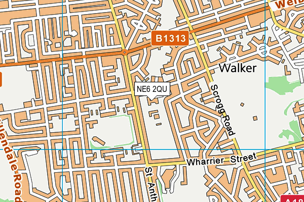 NE6 2QU map - OS VectorMap District (Ordnance Survey) NE6 2QU map - OS VectorMap District (Ordnance Survey)