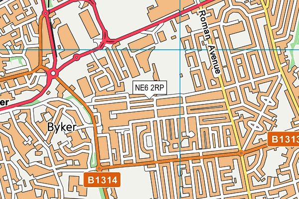 NE6 2RP map - OS VectorMap District (Ordnance Survey) NE6 2RP map - OS VectorMap District (Ordnance Survey)