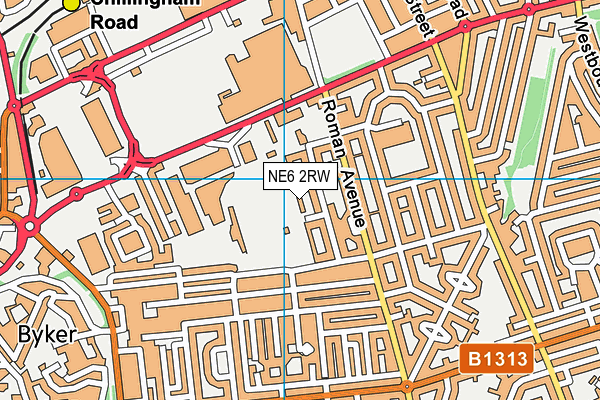 NE6 2RW map - OS VectorMap District (Ordnance Survey) NE6 2RW map - OS VectorMap District (Ordnance Survey)