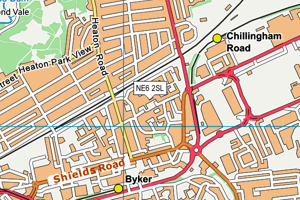 NE6 2SL map - OS VectorMap District (Ordnance Survey) NE6 2SL map - OS VectorMap District (Ordnance Survey)