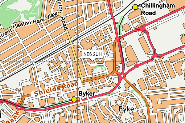 NE6 2UH map - OS VectorMap District (Ordnance Survey) NE6 2UH map - OS VectorMap District (Ordnance Survey)