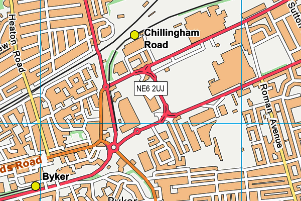 NE6 2UJ map - OS VectorMap District (Ordnance Survey) NE6 2UJ map - OS VectorMap District (Ordnance Survey)