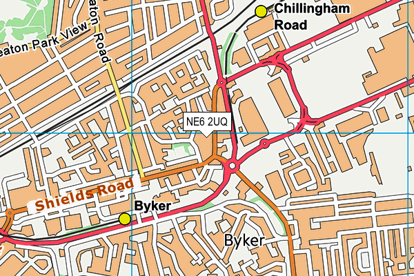 NE6 2UQ map - OS VectorMap District (Ordnance Survey) NE6 2UQ map - OS VectorMap District (Ordnance Survey)