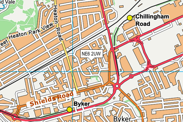 NE6 2UW map - OS VectorMap District (Ordnance Survey) NE6 2UW map - OS VectorMap District (Ordnance Survey)